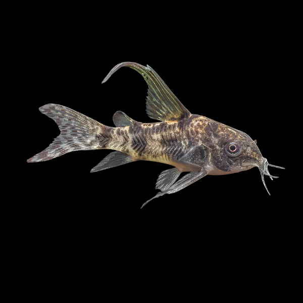 Long Fin Peppered Corydoras Paleatus Catfish - 3cm