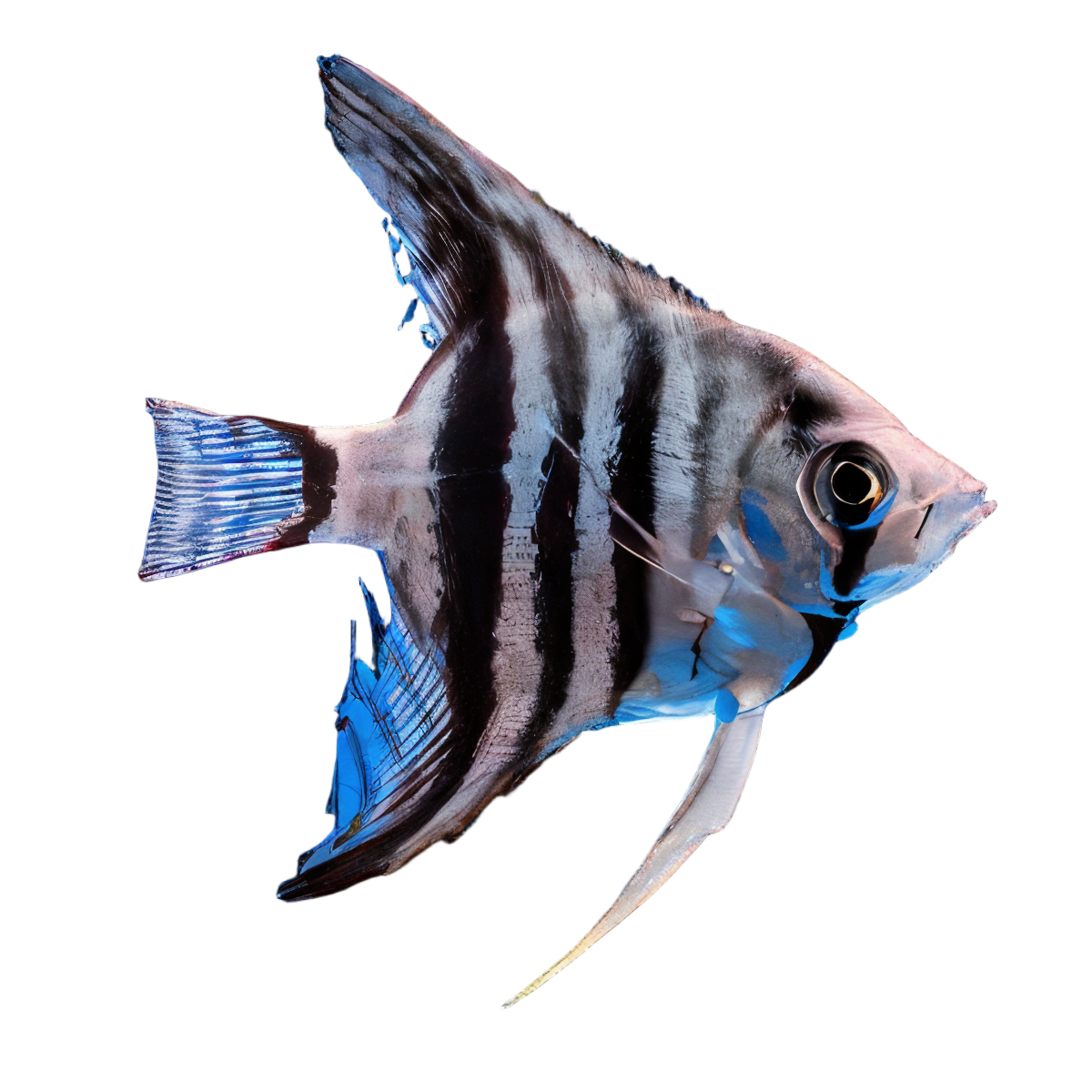 Zebra Angelfish Pterophyllum Scalare